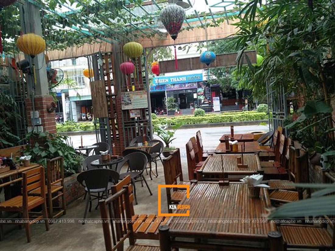 Thiết kế kiến trúc quán cafe bằng tre